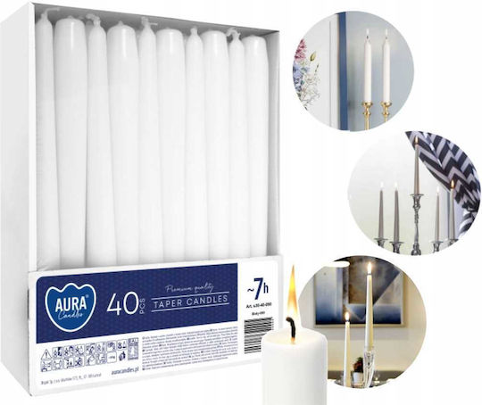 Aura Glass Конус Бели 40 Бройки