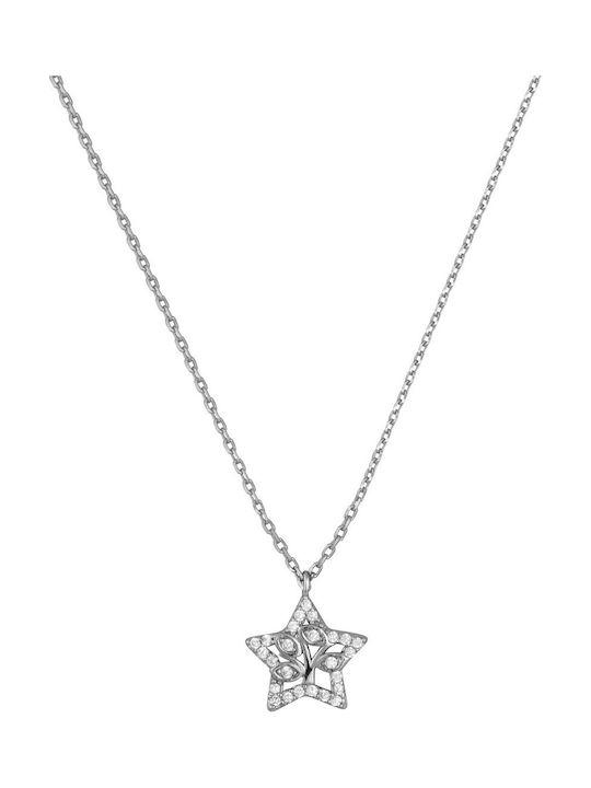 Silver And More Κολιέ από Ασήμι με Ζιργκόν