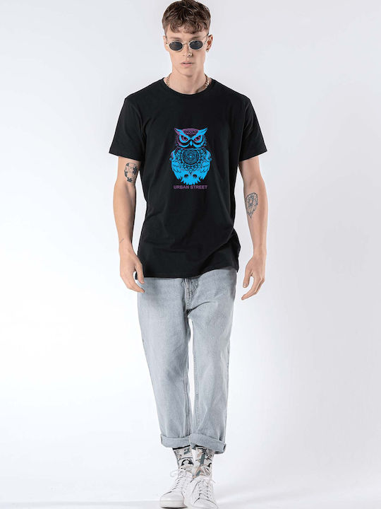 T-Shirt Blue Owl Black T0212M
