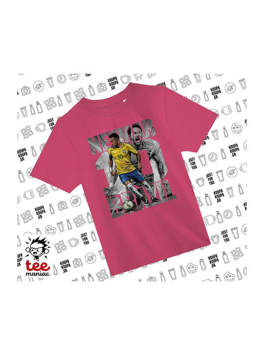 Kinderoberteile T-Shirt Rosa Neymar