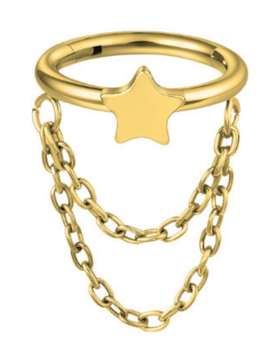 Silver And More Titanium Gold Plated Hoop Earrings
