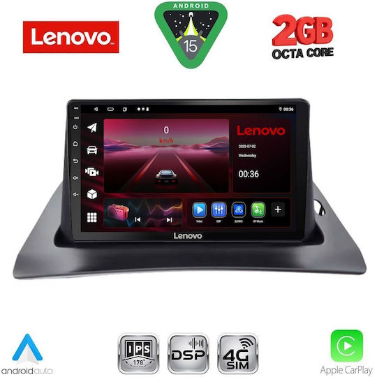 Lenovo Автомобилна аудио система за Renault Kangoo 2010-2021 (Bluetooth/USB/Вграден Wi-Fi/GPS/Apple CarPlay/Android Auto) с Touch Screen 9"