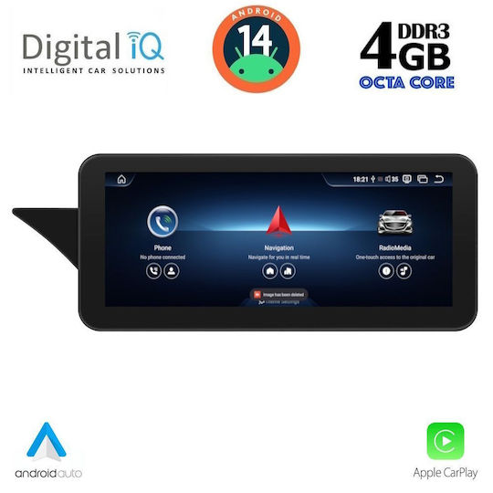 Digital IQ Car Audio System for Mercedes-Benz GLK 2013-2017 (Bluetooth/USB/AUX/WiFi/GPS/Apple CarPlay/Android Auto) with 10.25" Touch Screen
