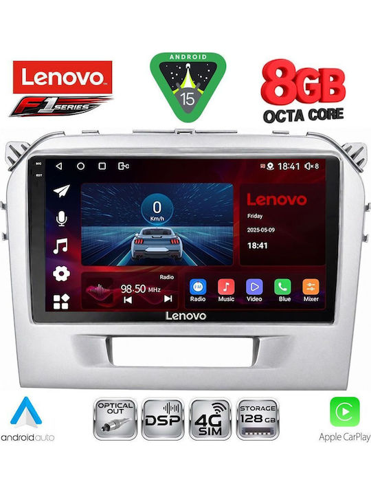 Lenovo Car Audio System for Suzuki Vitara 2016-2022 (Bluetooth/USB/WiFi/GPS/Apple CarPlay/Android Auto) with 9" Touch Screen