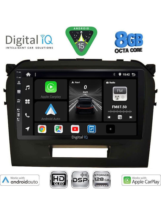 Digital IQ Car Audio System for Suzuki Vitara 2016-2022 (Bluetooth/USB/WiFi/GPS/Apple CarPlay/Android Auto) with 9" Touch Screen