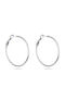 Silver And More Earrings Hoops with Clip Made of Steel