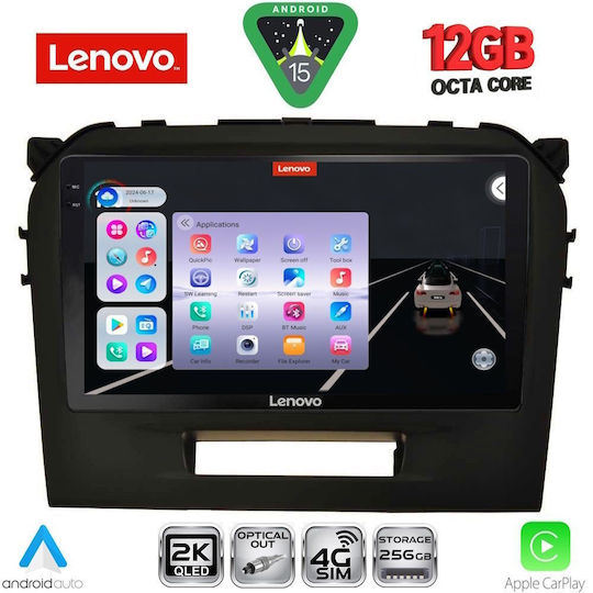 Lenovo Car Audio System for Suzuki Vitara 2018 Bluetooth USB WiFi GPS Apple CarPlay Android Auto with 9" Touch Screen