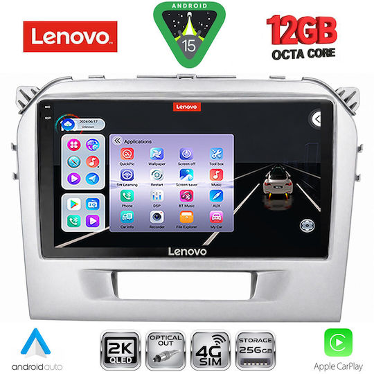 Lenovo Ηχοσύστημα Αυτοκινήτου για Suzuki Vitara 2016-2022 (Bluetooth/USB/WiFi/GPS/Apple-Carplay/Android-Auto) με Οθόνη Αφής 9"