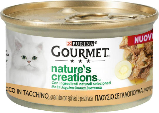Purina Nasses Katzenfutter für Erwachsene Katzen in Dose mit Türkei, Spinat, Rindfleisch, Lamm, Geflügel, Fisch, Gemüse und Reis 85g