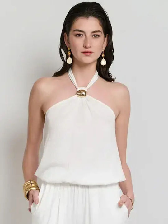 Desiree Women's Sleeveless Blouse with Neck Tie...
