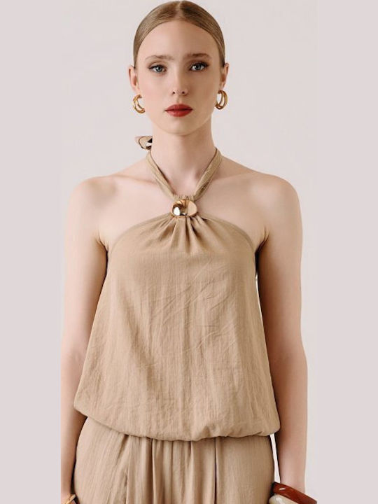Desiree Women's Sleeveless Blouse with Neck Tie...