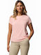 Women's Blouse Short Sleeve Pink