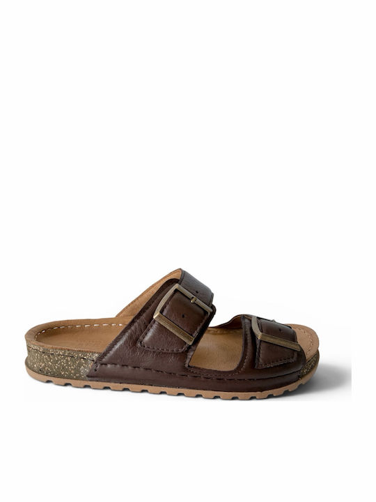Safe Step Leather Women's Anatomic Brown Sandals