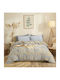 Cokitex Marta Blot Bed Sheet Set Single with Rubber Hugger 105x200+30cm Gold 3 Pieces