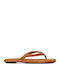 Damen Flache Sandalen Tabac Braun