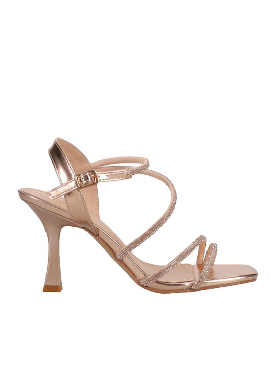 Migato Damen Sandalen mit Strass Gold