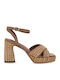 Fabric Sandals Brown