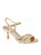 Sandals with Strass Gold