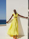 Summer Maxi Dress for Wedding - Christening Yellow