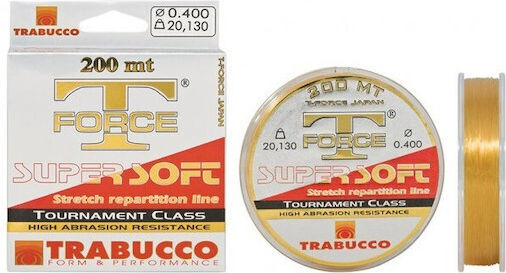 Fishing Line Trabucco T-Force Super Soft 200m Colour Yellow Size 0.185