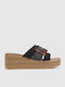 Summer Women's Platform Slippers Style Black
