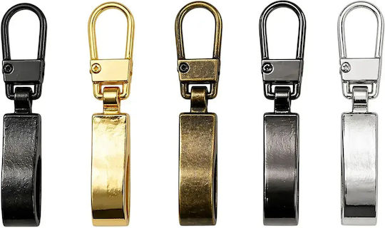 Metallische Reißverschlusshaken Ergonomischer Griff Schwarz Nickel