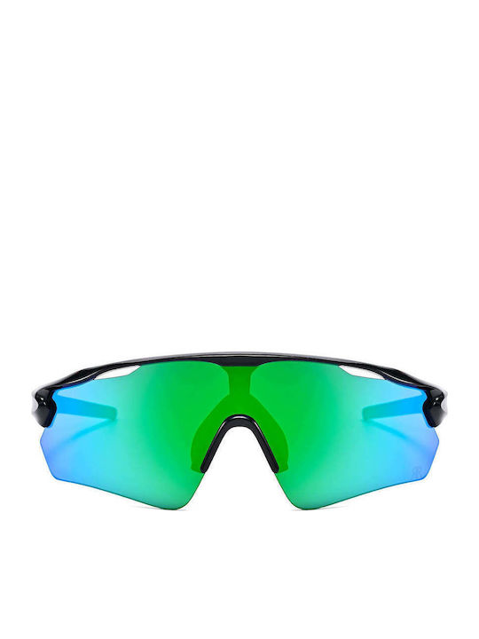 Red Raven Edge Unisex Sunglasses With Black Fra...