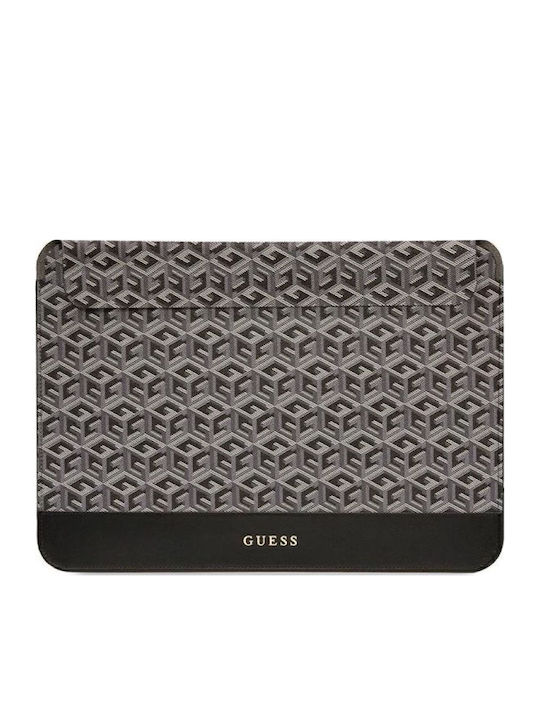 Guess Gcube Stripes Case for Laptop 16" in Black Colour