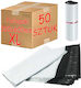 Weiße Verpackungstaschen XL 500x600mm 50 Stück