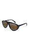 Unisex Sunglasses with Gray Horn-Rimmed Frame and Gray Lens