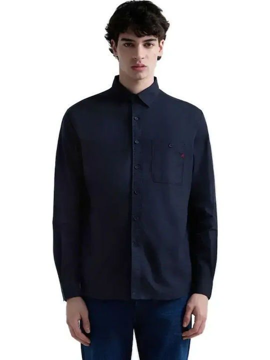 Replay Linen Shirt Blue