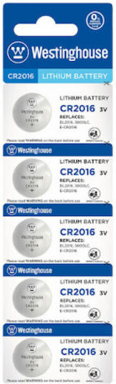 Jager Lithium Watch Batteries CR2016 3V 5pcs