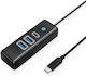 Orico USB-Hub 15 Anschlüsse mit Anschluss an einen Computer USB-C / USB-A