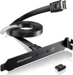 Graugear Expansion Cable Usb-c 3.2 Gen2x2 Pci Bracket G-etc-20g-b Graugear Expansion Cable Usb-c 3.2 Gen2x2 Pci Bracket G-etc-20g-b