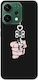 Oppo Reno 14 Heart Gun Black Colored Silicone Tpu Θήκη