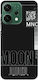 Oppo Reno 14 A Ticket To Moon Black Colored Silicone TPU Mobile Phone Case