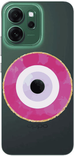 Oppo Reno 14 Fs Evil Eye Bead 2 Transparent Silicone Tpu Θήκη