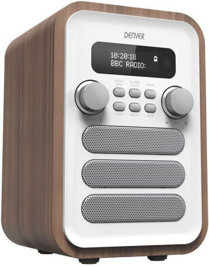 Denver Tragbares Soundsystem mit MP3 Bluetooth Radio in Weißer Farbe