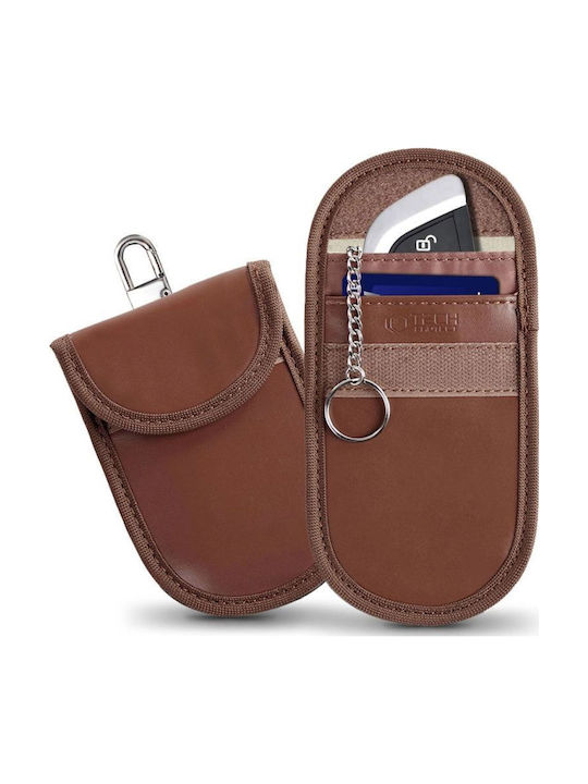 Tech-protect Klr100 Rfid Blocking Car Key Case Brown