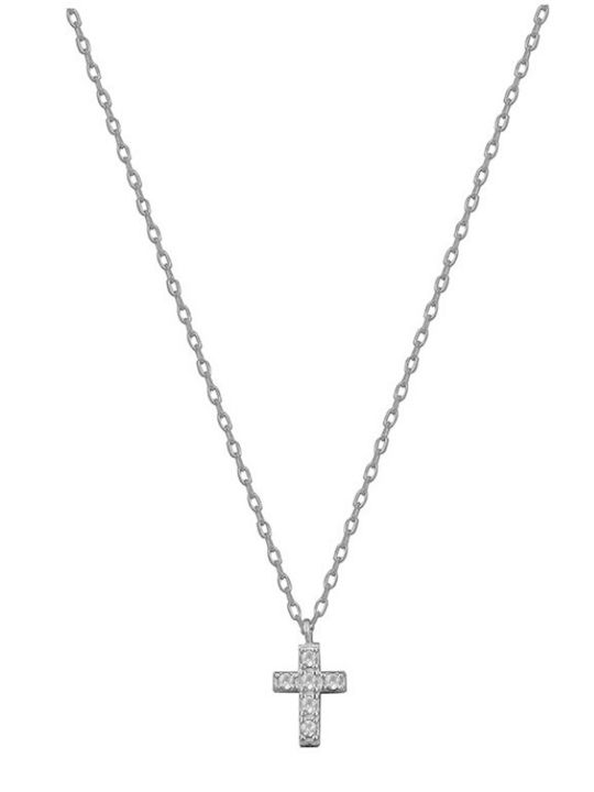 Silver And More Женски Сребърен Кръст с Верига