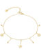 Silver And More Gold Plated Anklet Chain from Stainless Steel 23cm