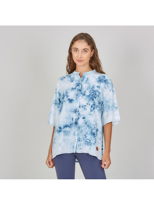 Short Sleeve Women's Shirt Indigo