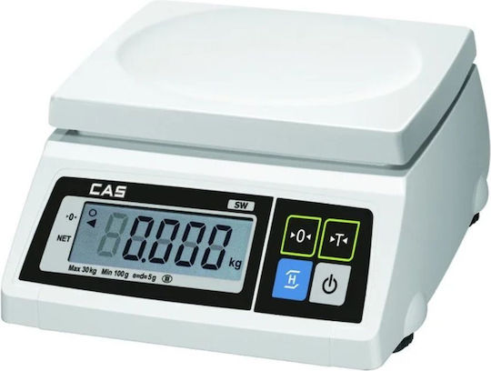 CAS Elektronische Handelswaage Präzision mit 5kg Maximalgewicht und 2gr Messgenauigkeit