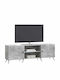 TV Stand Metal & Wood Concrete Grey W150xD31xH50cm