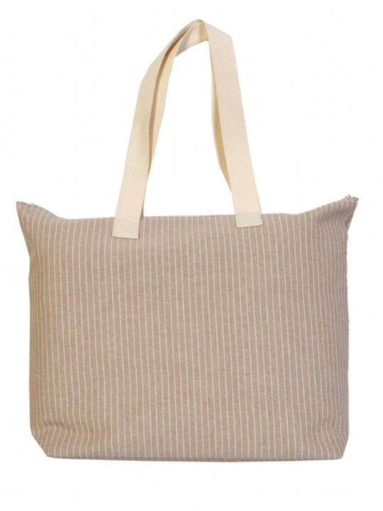 Filios Accessories Υφασμάτινη Τσάντα Θαλάσσης Μπεζ