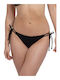 Bikinihosen Slip mit Schnürung Schwarz