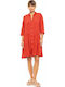 Pink Label Women's Beachwear Caftan Red