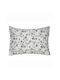 Kentia Ifigenia Set Pillowcases Oxford White Green Mustard 50x70cm