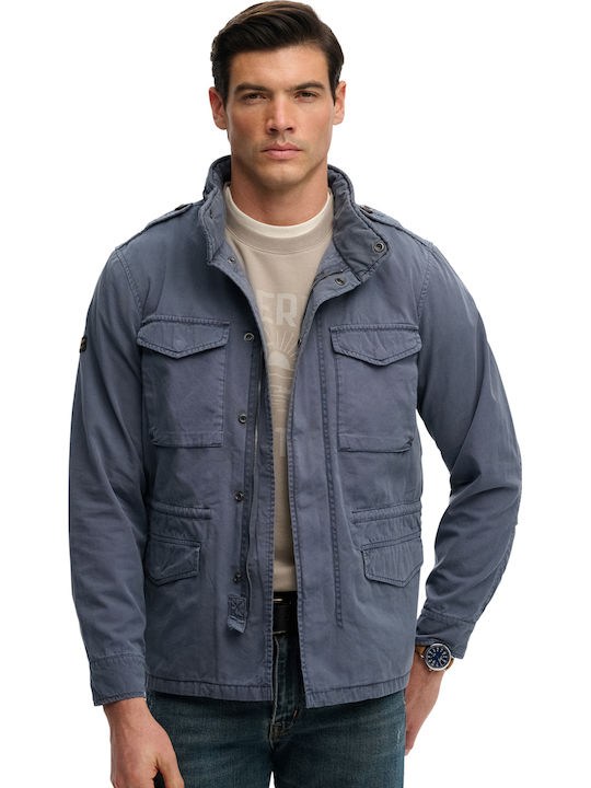 Superdry M65 Μπουφάν Byo/washed Blue