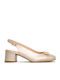 Leather Heels With Medium Gold Heel 692-Ammos-Leather